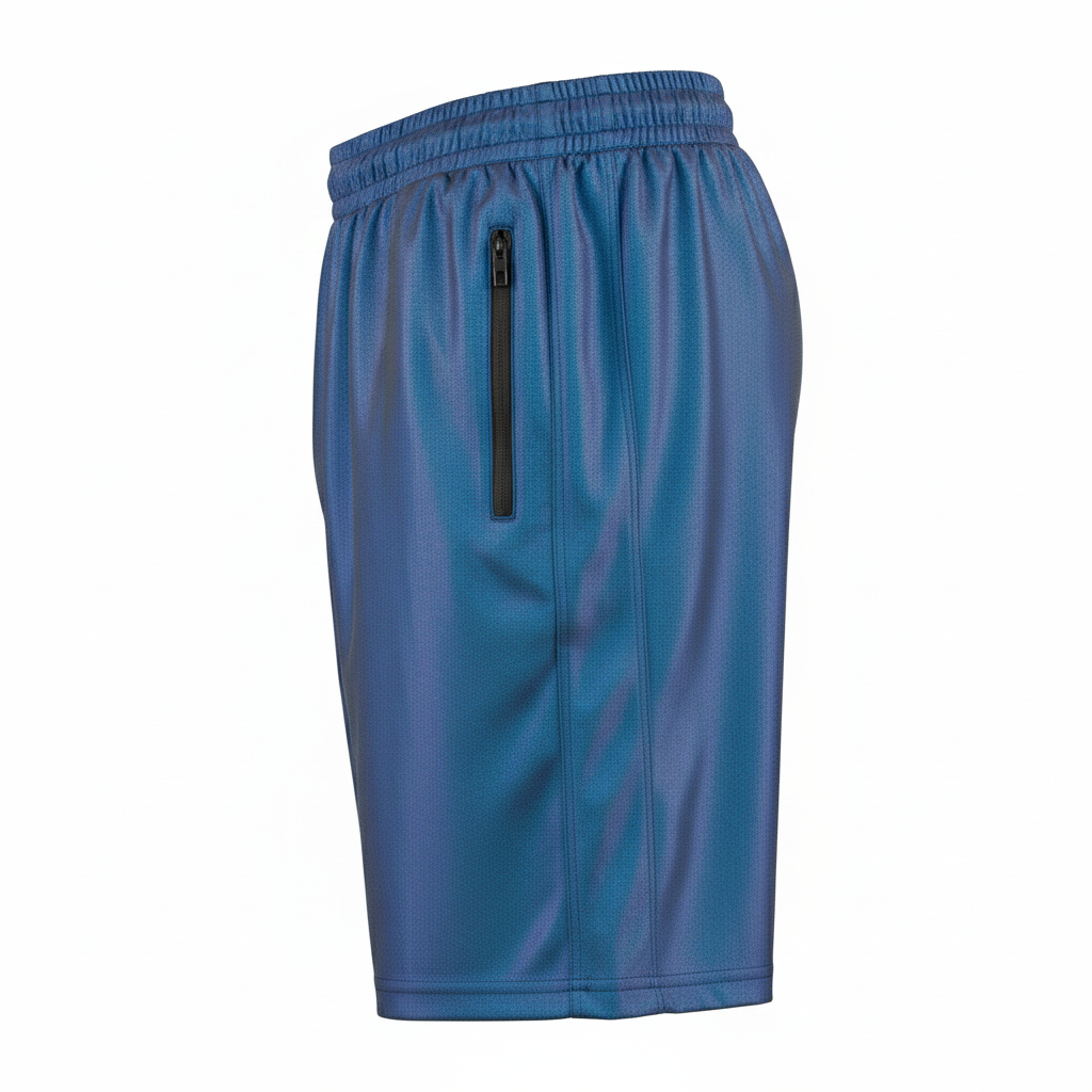 Bermuda Masculina com Cós de Elástico e Bolsos com Zíper