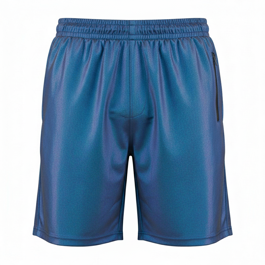 Bermuda Masculina com Cós de Elástico e Bolsos com Zíper