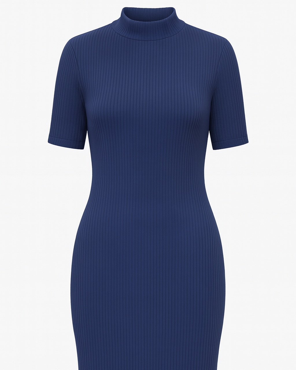 Vestido Midi Justo Gola Alta