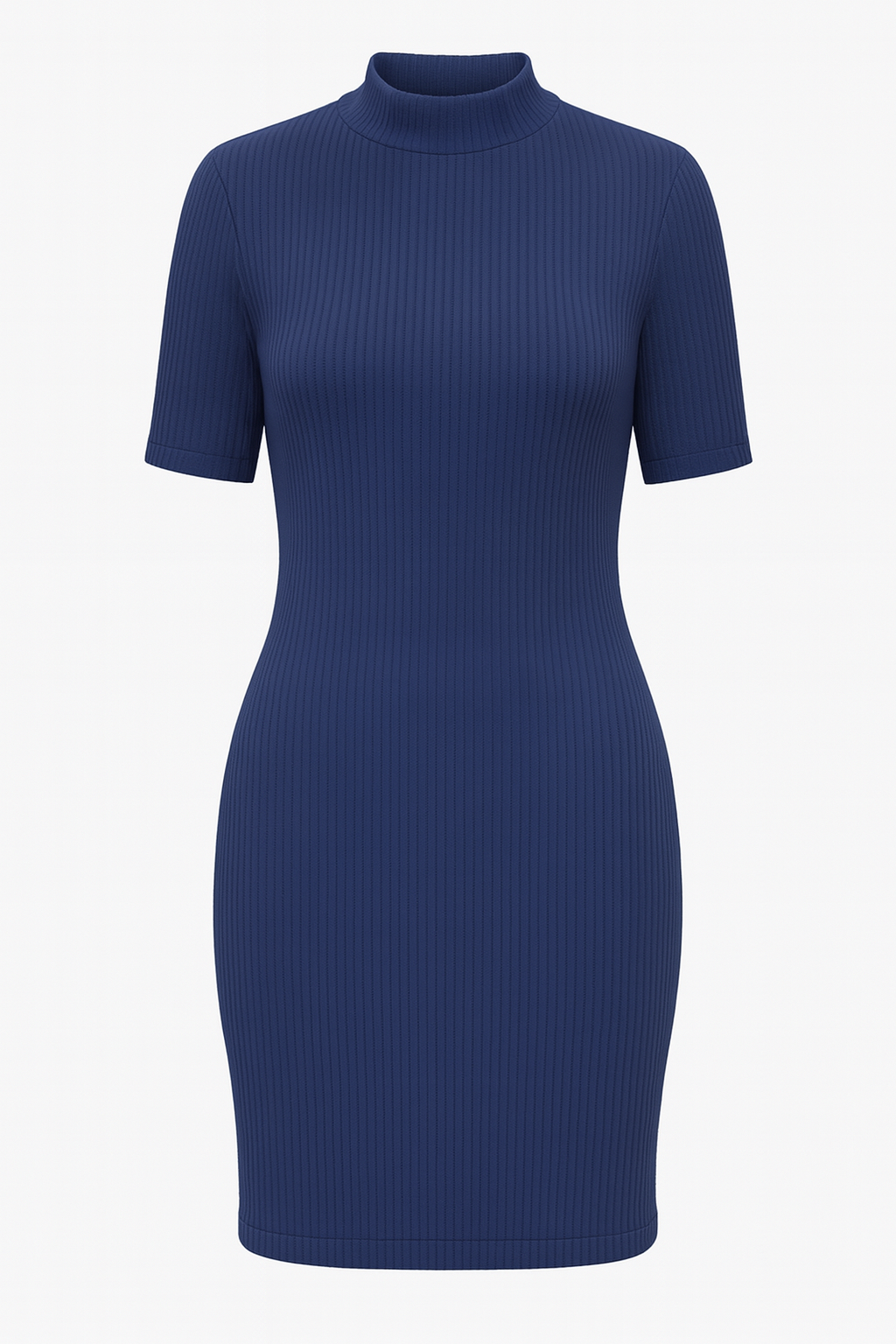 Vestido Midi Justo Gola Alta