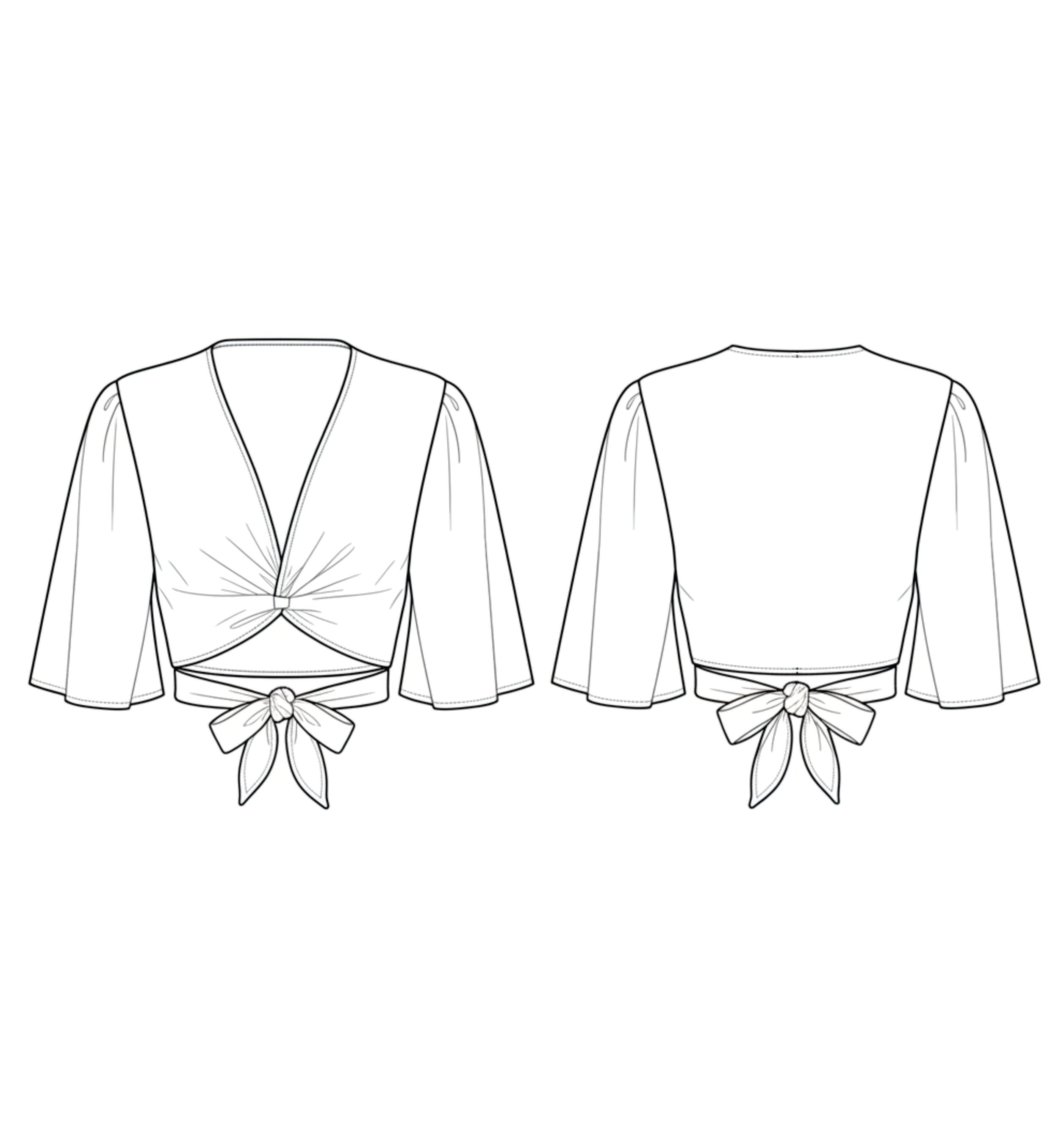 Blusa Cropped de Amarração