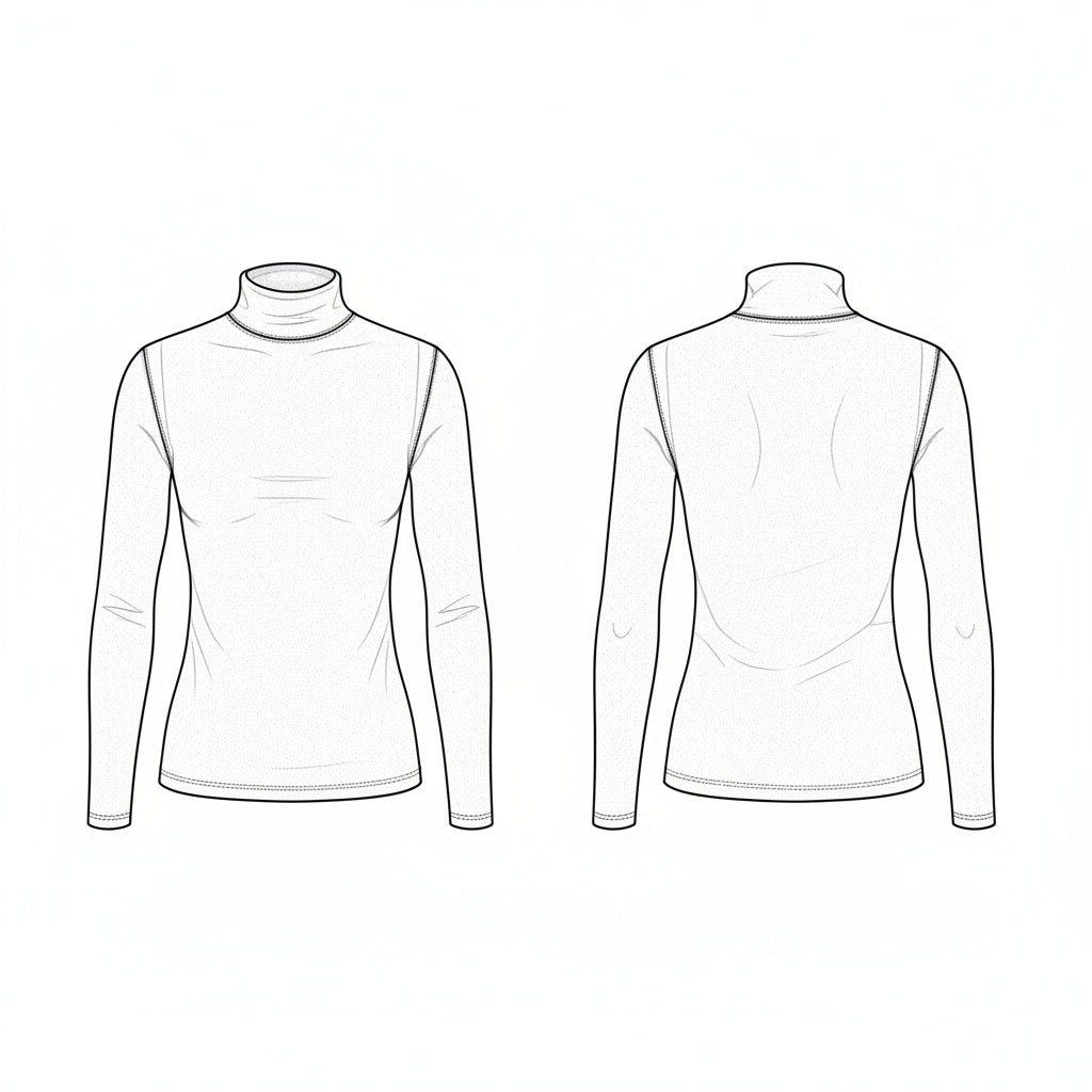 Blusa Feminina Segunda Pele Gola Alta