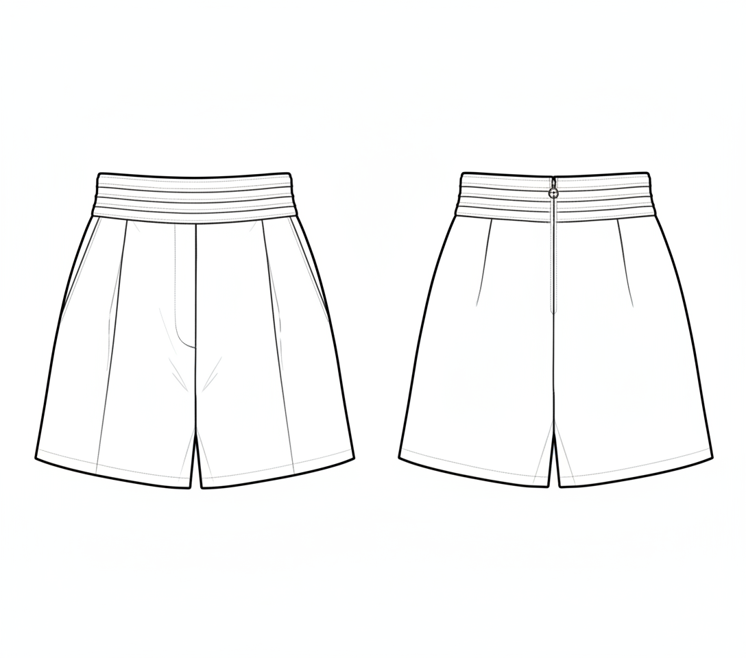 Short de Alfaiataria com nervuras