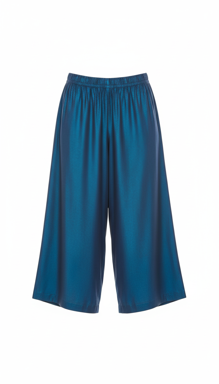 Calça Pantacourt Fluida (Cintura Elástico)