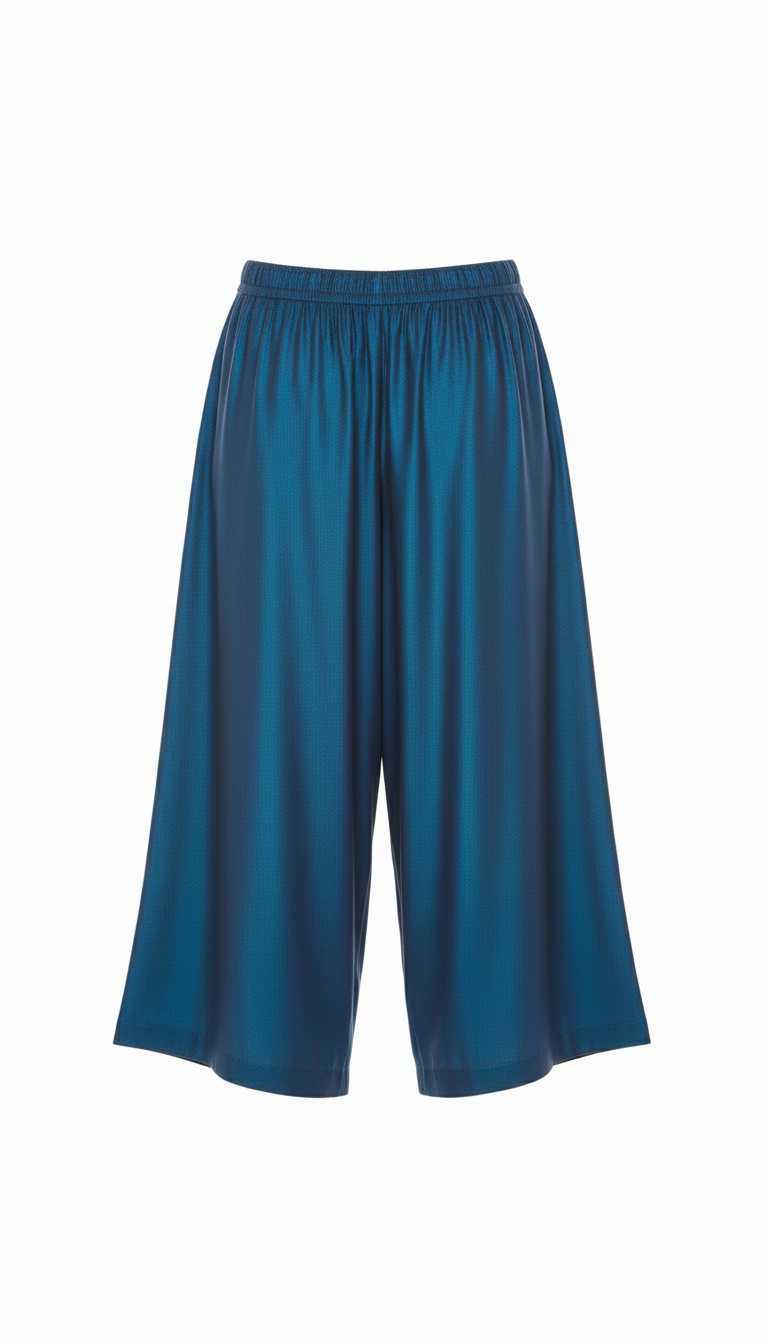 Calça Pantacourt Fluida (Cintura Elástico)