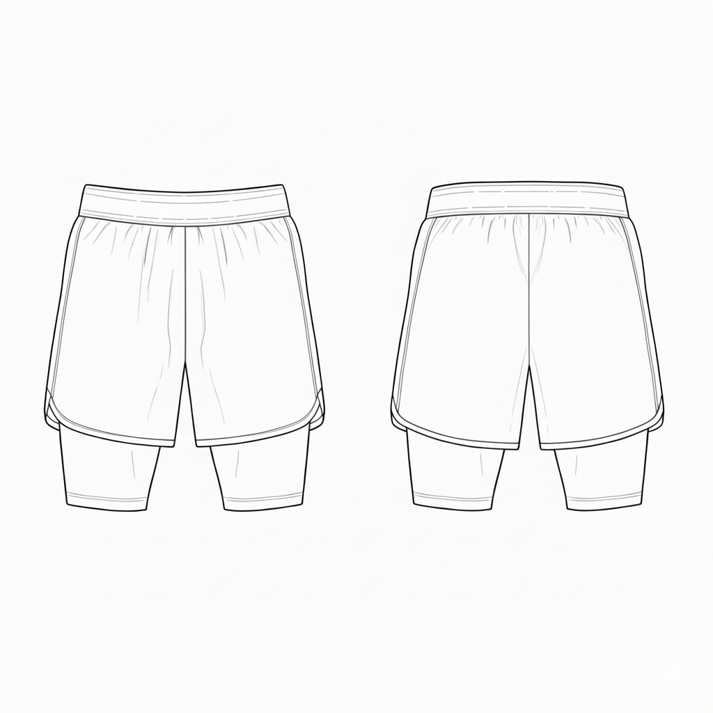 Bermuda Esportiva Masculina 2 em 1