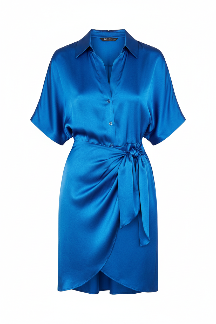 Vestido Chemise Curto Envelope