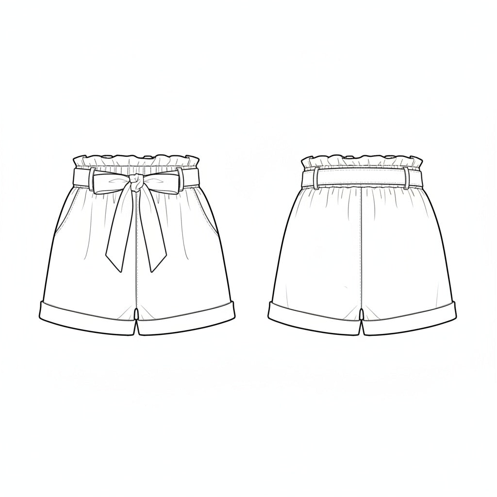 Short Feminino Clotchard com Detalhes