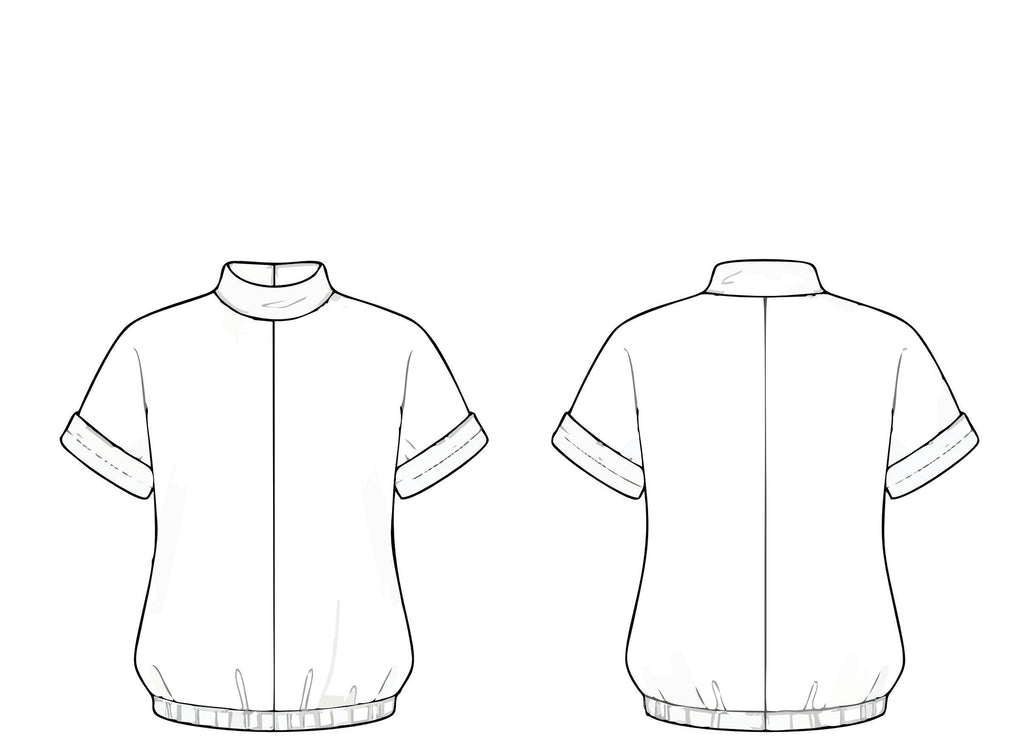 Blusa Feminina em Malha com Recorte e Gola Alta