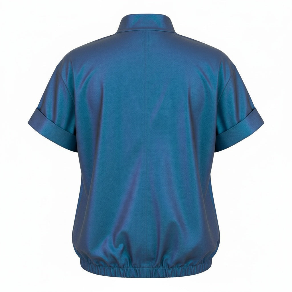 Blusa Feminina em Malha com Recorte e Gola Alta