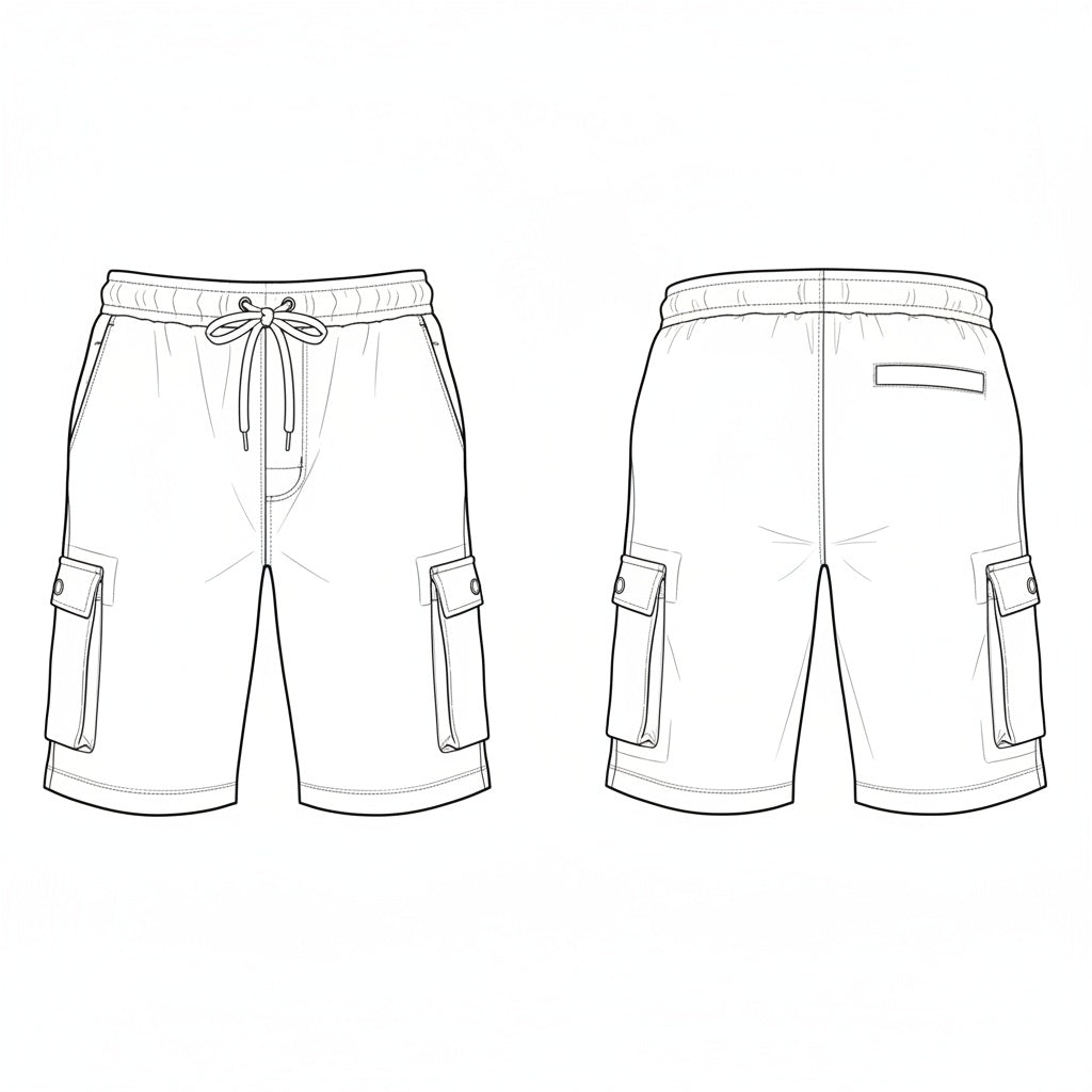 Bermuda Oversized Masculina com Bolso Fole e Lapela