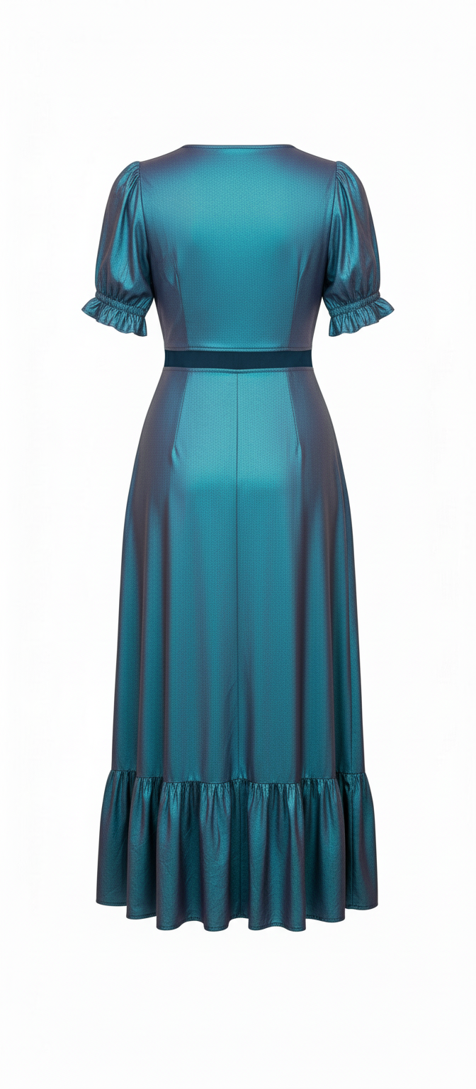 Vestido Longo Feminino com Recortes