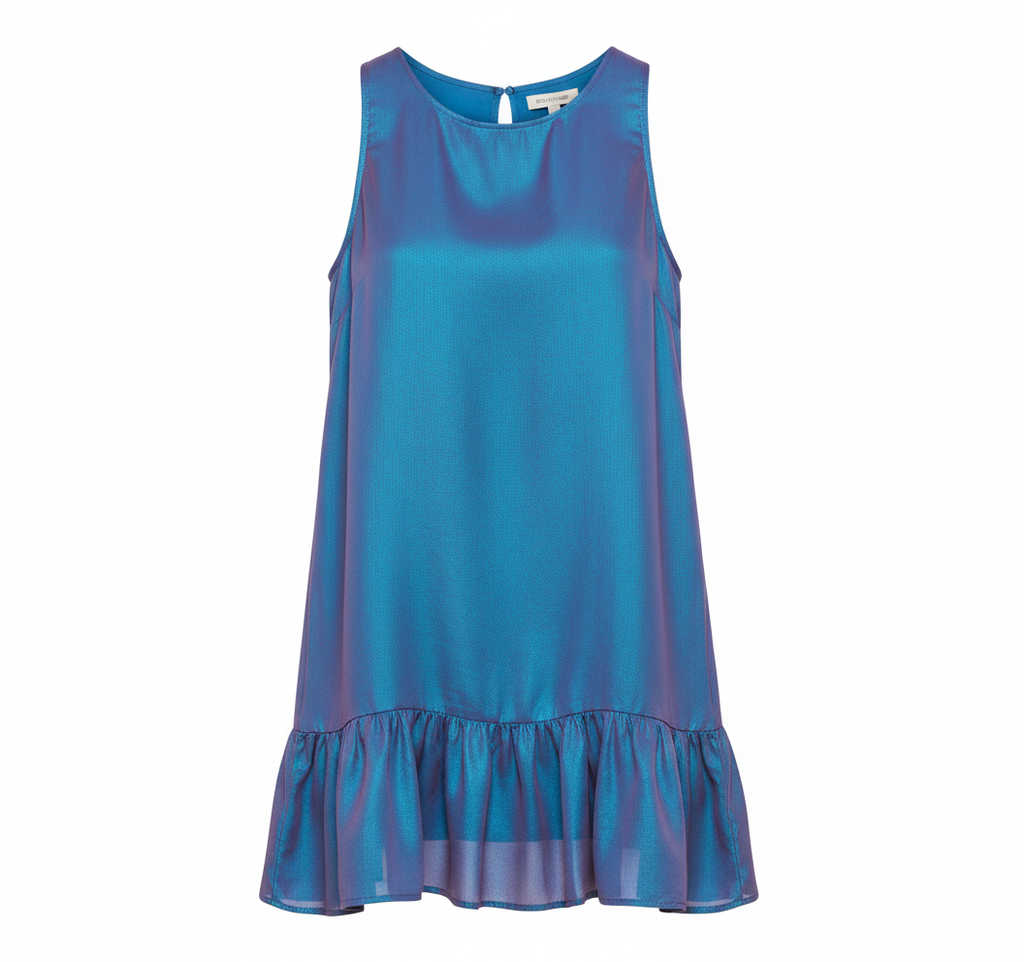 Vestido Trapézio com Laço nas Costas