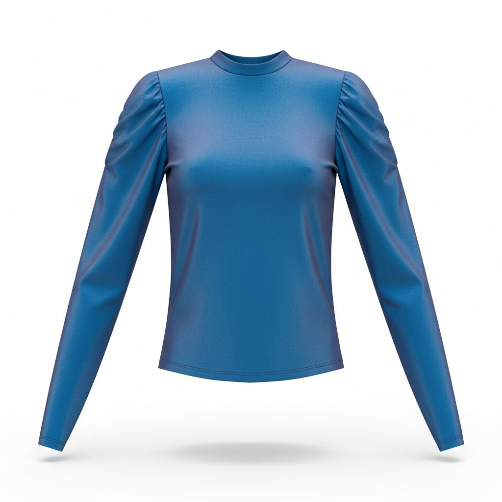 Blusa Feminina Manga Longa com Manga Princesa