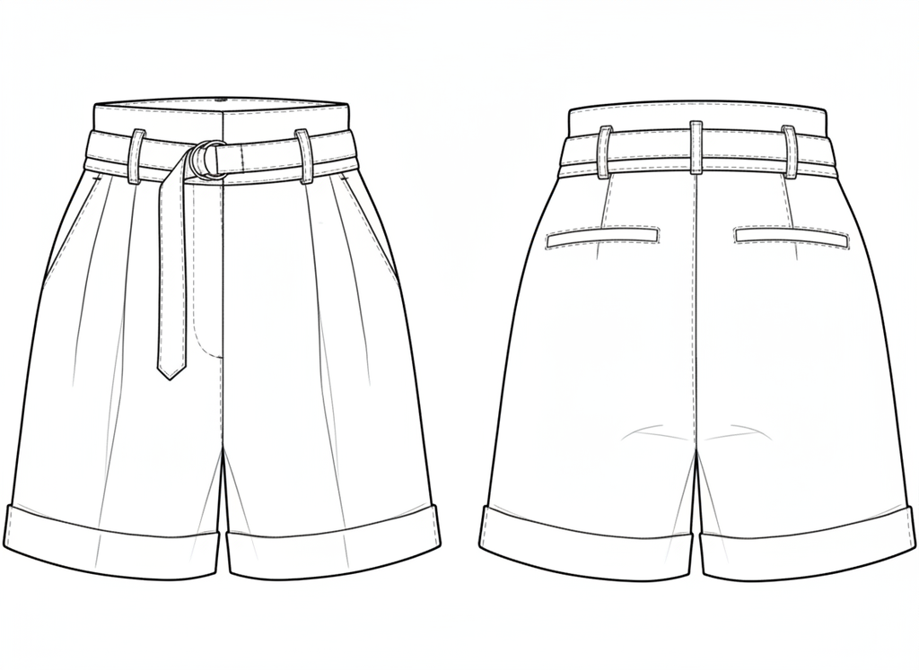 Short de Alfaiataria com fivela fixa