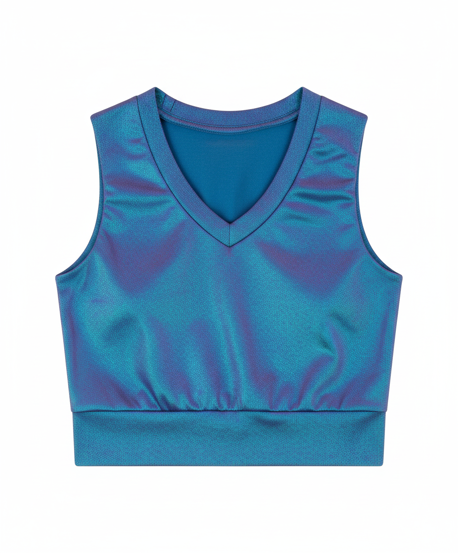 Top Cropped Esportivo/Casual Decote V