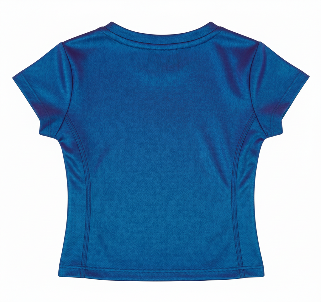 Cropped Manga Curta com Cut-Out