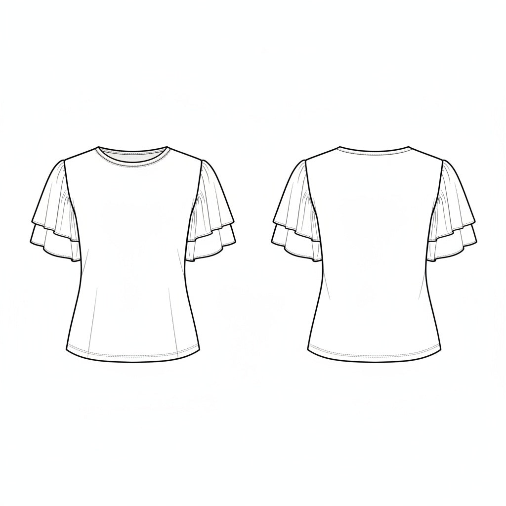 Blusa Feminina Manga Curta Sino