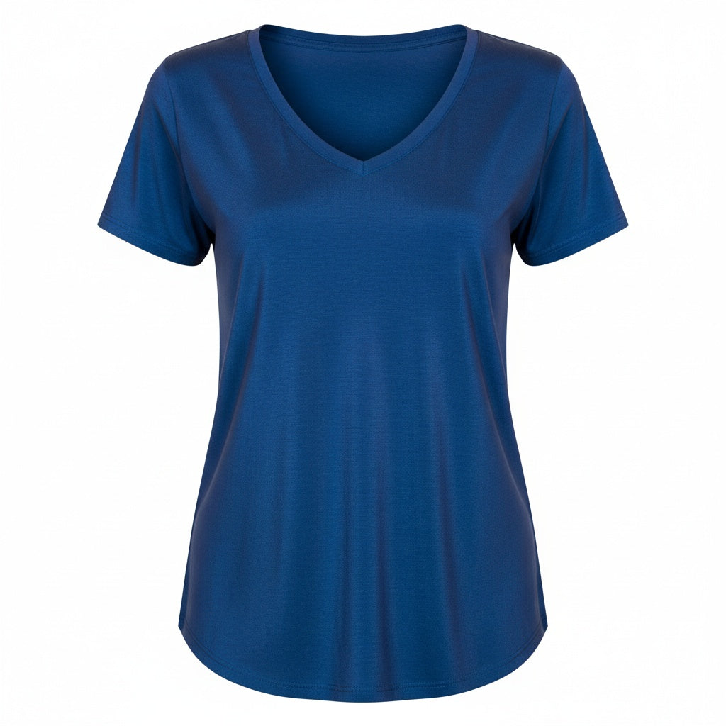 Blusa Feminina Gola V em Malha