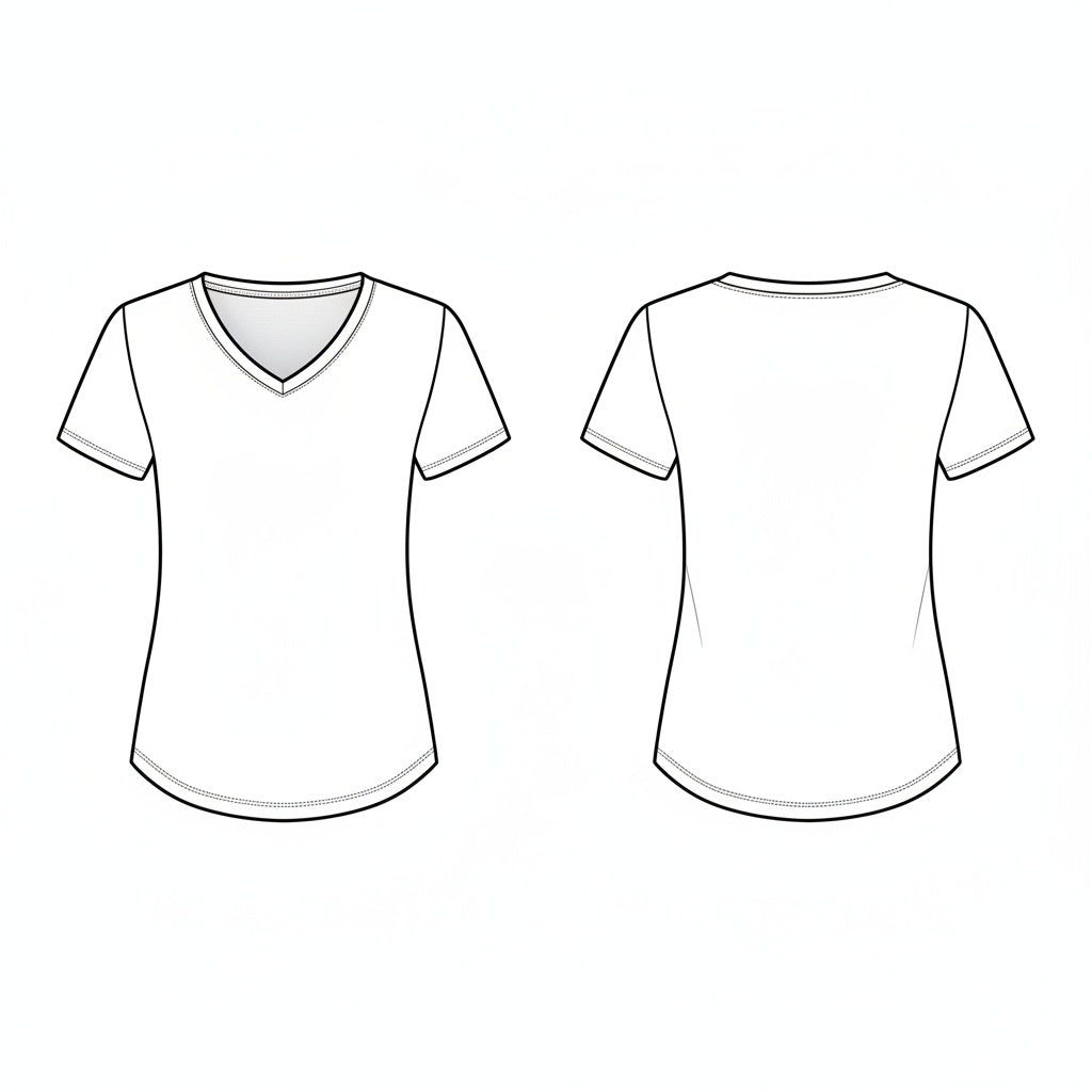 Blusa Feminina Gola V em Malha